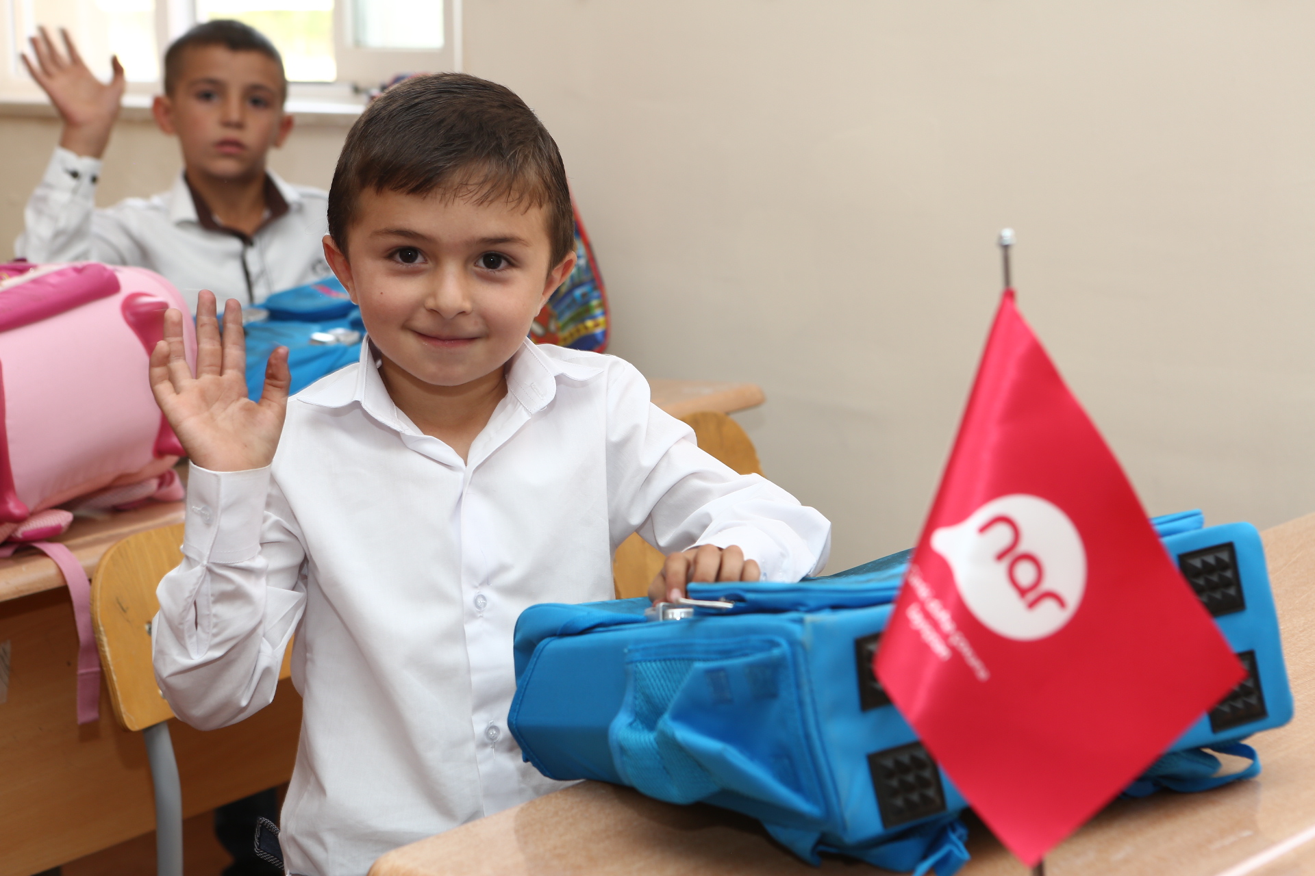 Nar provides school supplies for first graders of schools in Tartar and Fizuli