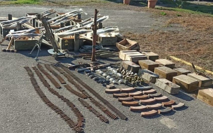 Weapons left by retreating Armenians found in Fuzuli