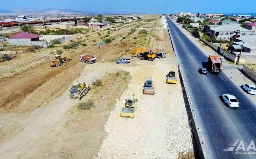 Sumqayıt avtomobil yolu genişləndirilir- VİDEO