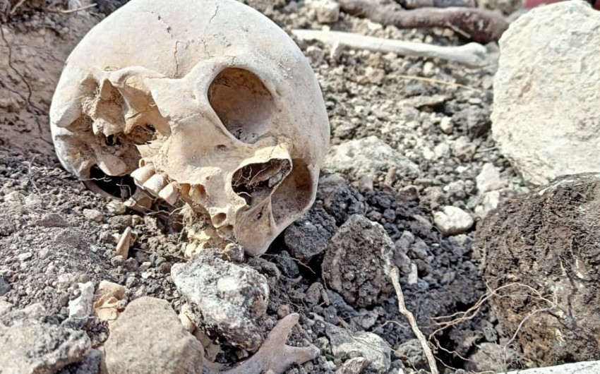 Remains of corpses, unearthed in Farrukh, exhumed