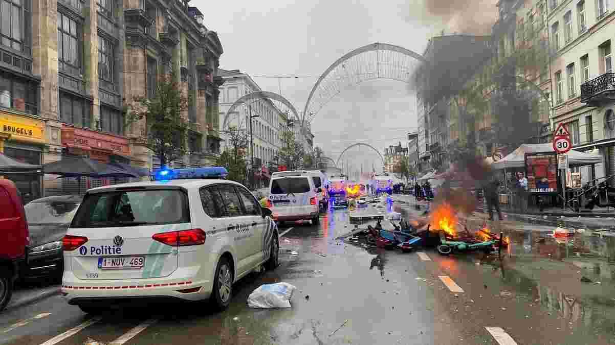 Болельщики сборной Марокко по футболу устроили стычки с полицией в Брюсселе