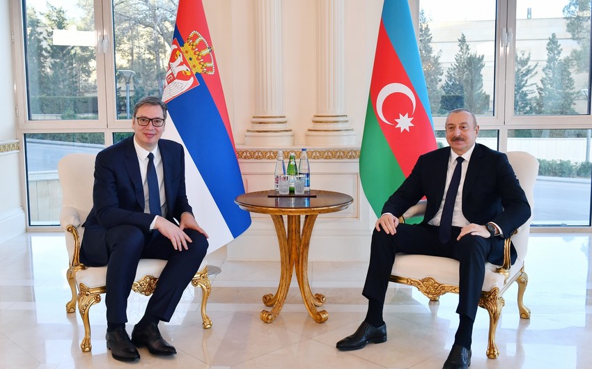 Президенты Азербайджана и Сербии провели встречу один на один