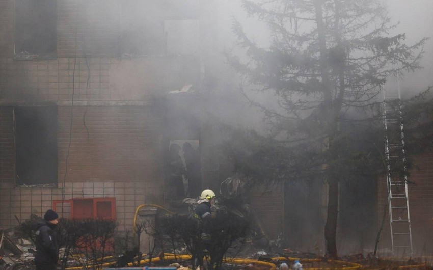 Ukraynada helikopter qəzasının qurbanları dəfn olunub