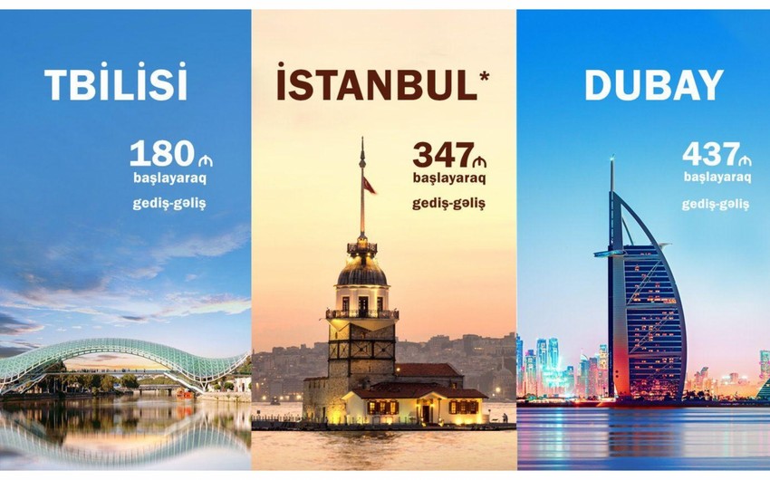 AZAL launches discount campaign for flights to Tbilisi, Istanbul, Dubai