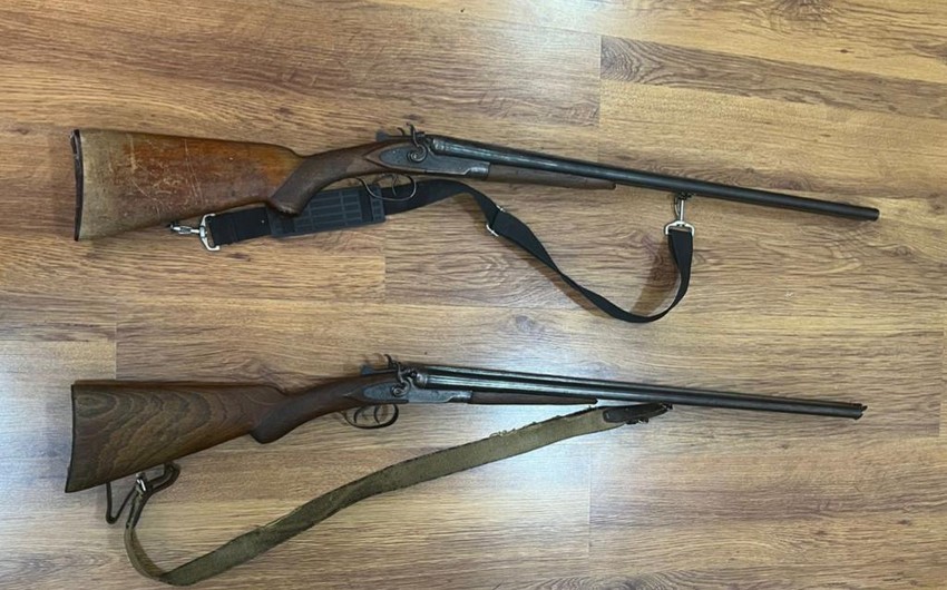 В Хачмазе добровольно сдали полиции два незарегистрированных ружья