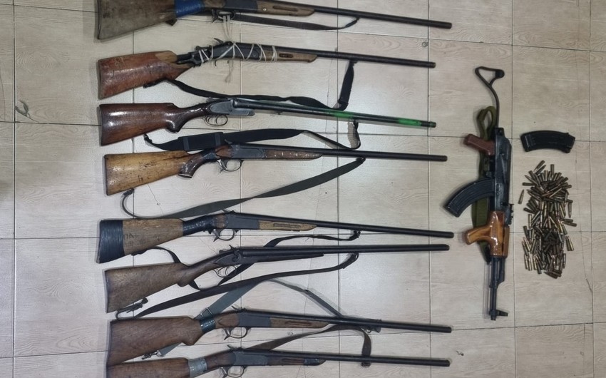 В Саатлы в течение года полиции сдали 31 единицу огнестрельного оружия
