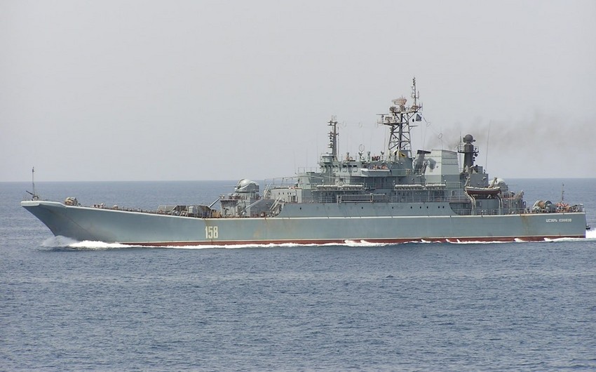 Ukrainian military says Russian landing ship sunk in Black Sea