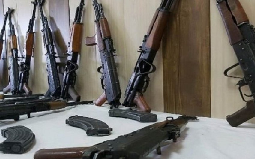 Assault rifles, grenades, and grenade launcher found in Khankandi