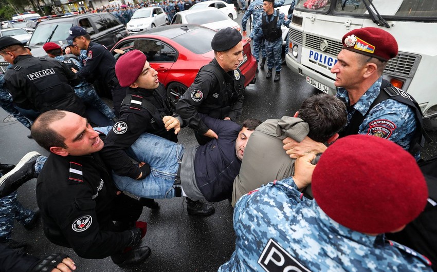 Yerevan police detain 38 opposition activists