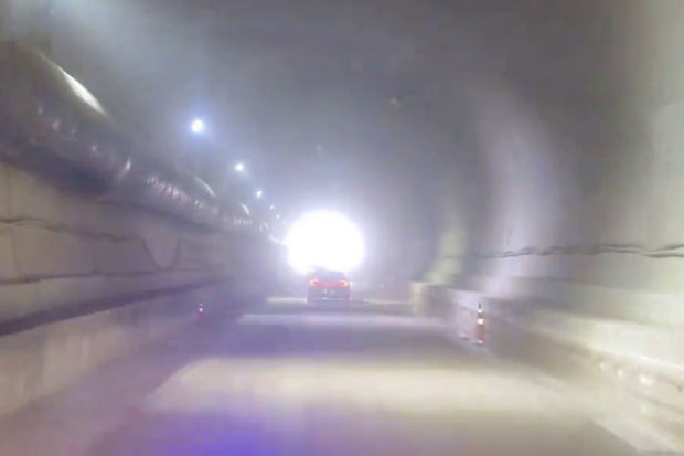 Şuşaya aparan və tikilməkdə olan yoldakı tunelin daxilindən ilk görüntülər-Video