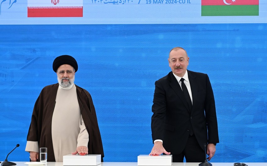 Президенты Азербайджана и ИРИ приняли участие в церемонии ввода в эксплуатацию гидроузла «Худаферин»