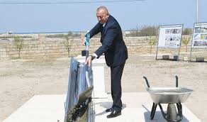 Президент Ильхам Алиев заложил фундамент села Намирли и  Шотланлы Агдамского района