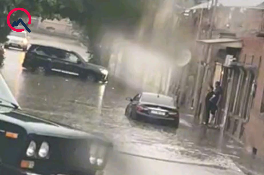 Güclü yağış Gəncədə fəsadlar törədib - Video