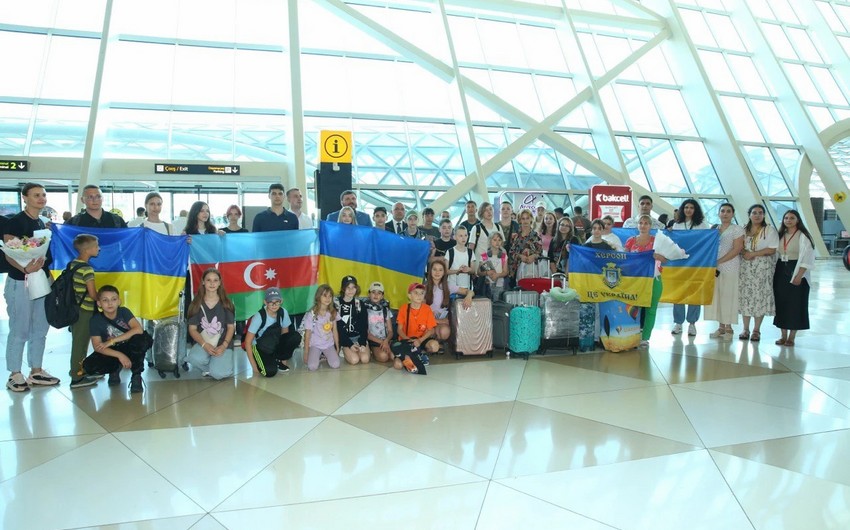 Очередная группа украинских детей прибыла в Азербайджан в целях реабилитации