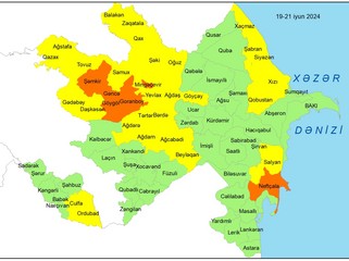 В Азербайджане объявили желтый и оранжевый уровни погодной опасности