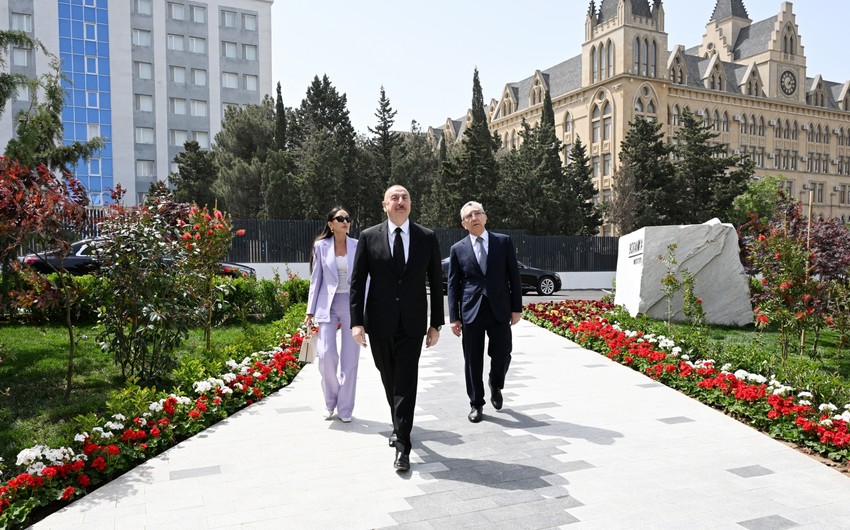 Prezident və xanımı Botanika İnstitutunun yeni binasının açılışında iştirak edib