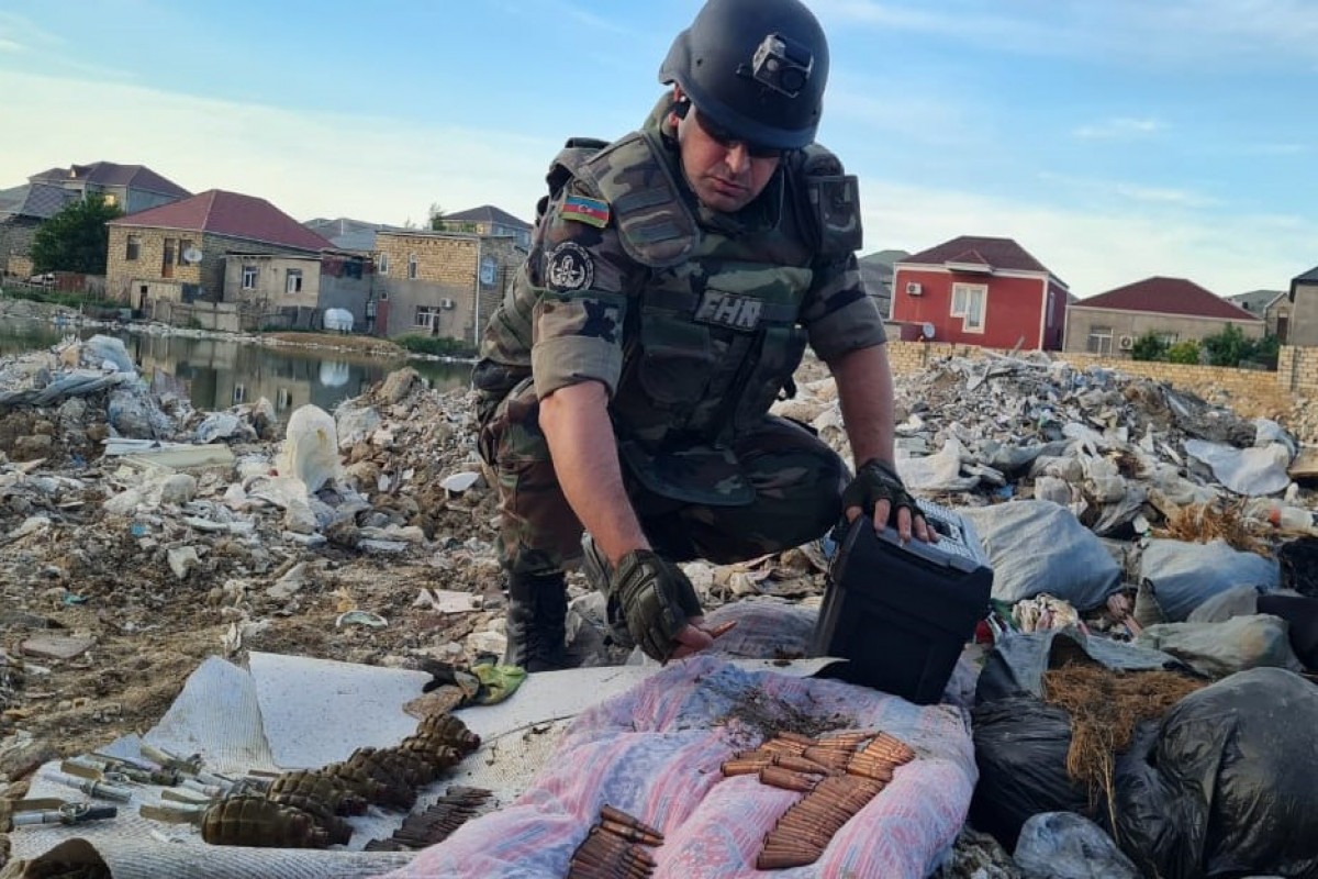 В двух поселках Абшеронского района обнаружено множество боеприпасов