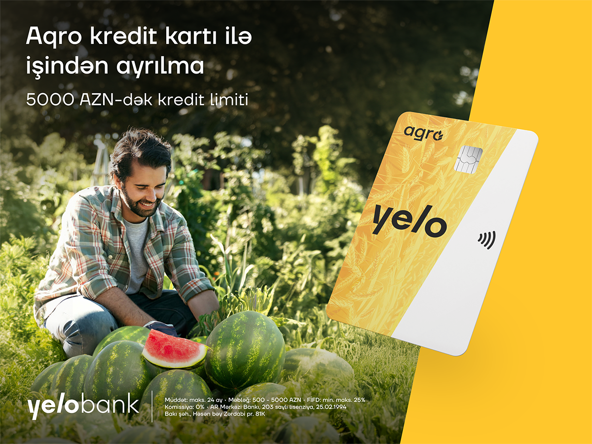 A unique credit card for farmers from Yelo Bank!