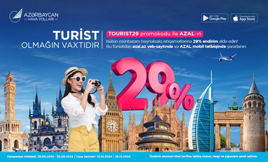 AZAL Turizm işçiləri günü münasibətilə  29% endirim təklif edir