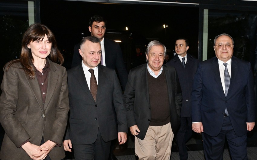 Antonio Guterres arrives in Azerbaijan