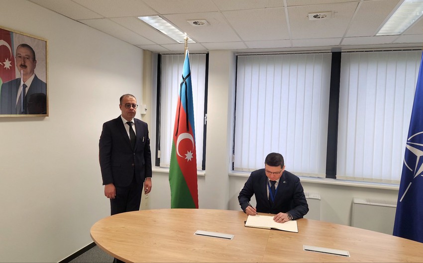 Book of condolences opened at Azerbaijan's NATO mission