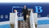 Ilham Aliyev arrives in Turkmenistan on a working visit