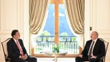 Ilham Aliyev meets Turkic officials in Gabala