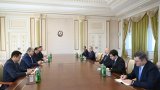 
President Ilham Aliyev receives Kazakh ministers of foreign affairs and transport