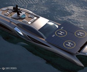 Inside the megayacht that looks like the Batmobile