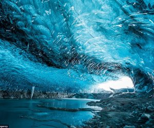 Inside Iceland's crystal cave