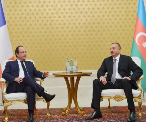 Azərbaycan və Fransa prezidentləri arasında görüş