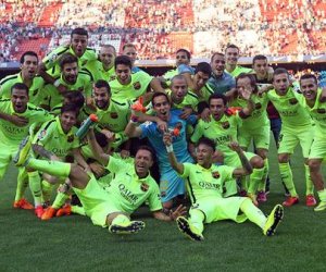 Как футболисты «Барселоны» праздновали чемпионство