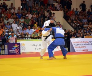 Azerbaijani judo wrestler claims gold at Tbilisi Olympic Festival