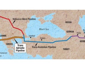 The western flow of Caspian natural gas