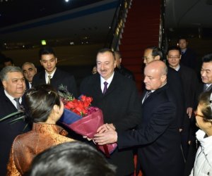 Azərbaycan prezidentinin Çinə dövlət səfəri başladı