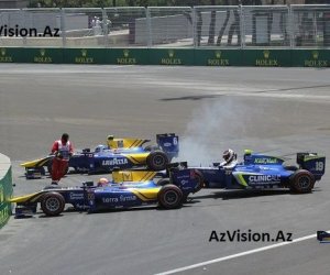 Bakıda 6 bolid toqquşdu - FOTOLAR