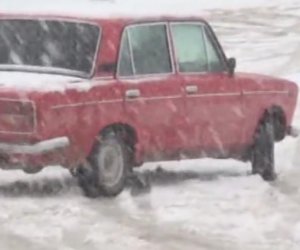 Bakı Şamaxı yolunda GƏRGİNLİK - Sürücülər yolda qaldılar - VİDEO-FOTOLAR