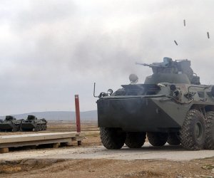 Azerbaijani army takes in part of Russian military equipment