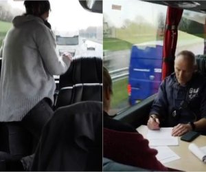 Avropada yol polisindən unikal addım: Avtobusla “sürücü ovu” - FOTO