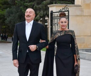 Ilham Aliyev and Mehriban Aliyeva attend memorial evening for Muslum Magomayev