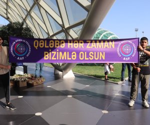 İslam Həmrəylik oyunlarında iştirak edən idmançılar Azərbaycana qayıtdı - FOTOLAR