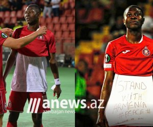 Nigeriyalı futbolçudan Ermənistana dəstək nümayişi -VİDEO+FOTO