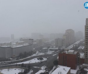 Bakıya ilk qar yağıb - FOTOREPORTAJ