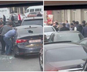 Bakıda yolda kütləvi davaya görə 4 nəfər saxlanılıb, polis araşdırma aparır