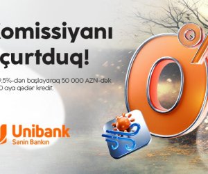 Unibank bir günlük “Komissiyasız çərşənbə” aksiyası keçirir