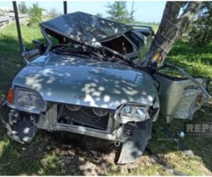 В Шабране автомобиль врезался в дерево, погибли братья