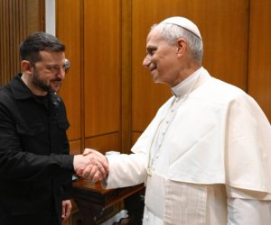 Zelenski Papa XIV Leo ilə görüşüb