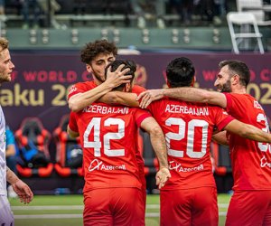 Azərbaycanın minifutbol millisi 1/4 finalda - Video