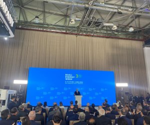 Президент Ильхам Алиев принимает участие в церемонии открытия 30-й Caspian Oil and Gas, 13-й Caspian Power и 30-го Baku Energy Forum