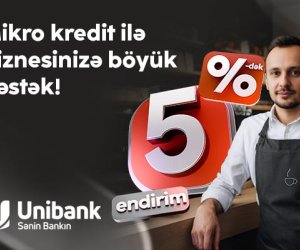 “Unibank”dan sahibkarlara yay hədiyyəsi - mikro kreditlərə 5%-dək endirim!